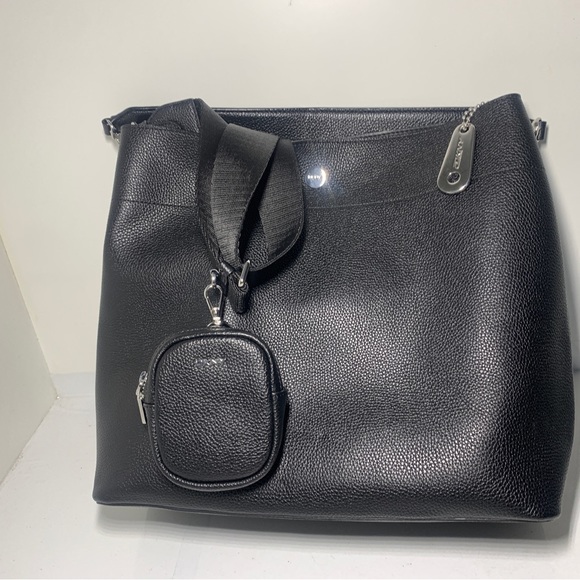 DKNY black leather bag with coin purse - Picture 4 of 4